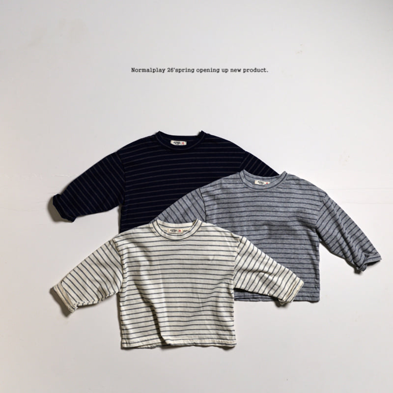Normalplay - Korean Children Fashion - #magicofchildhood - Mushroom Stripe Tee - 4