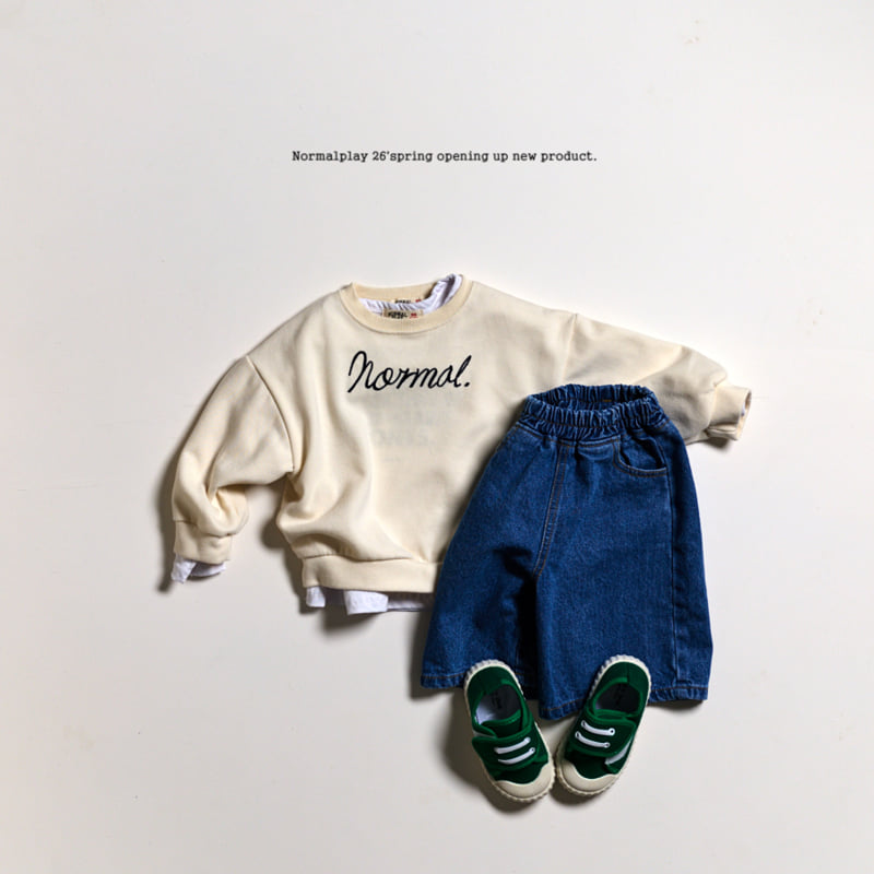 Normalplay - Korean Children Fashion - #minifashionista - Wave Embroidered Sweatshirt - 9