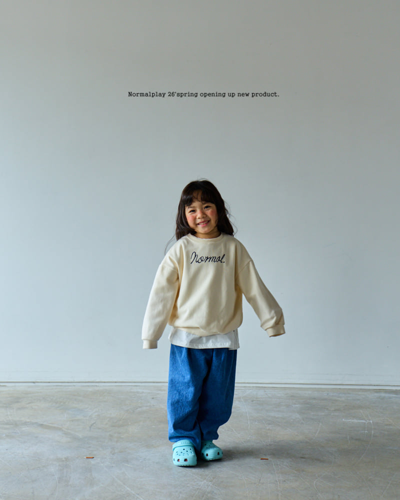 Normalplay - Korean Children Fashion - #prettylittlegirls - Wave Embroidered Sweatshirt - 10