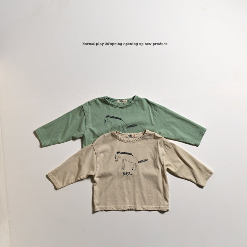 Normalplay - Korean Children Fashion - #stylishchildhood - Horse Single Tee - 9