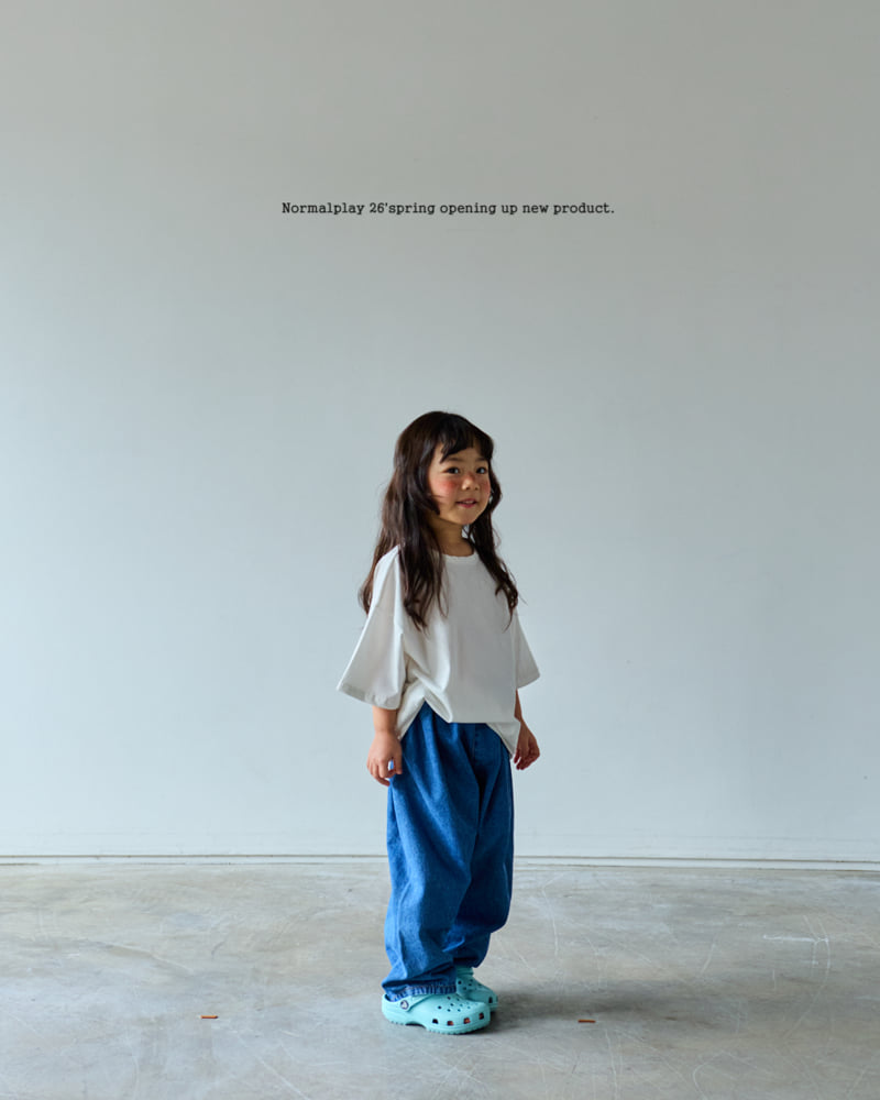 Normalplay - Korean Children Fashion - #todddlerfashion - Good Morning Single Short Sleeve Tee - 12