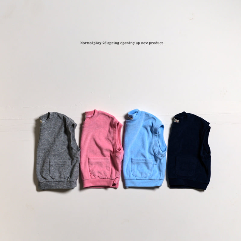 Normalplay - Korean Children Fashion - #toddlerclothing - Double Terry Vest - 10