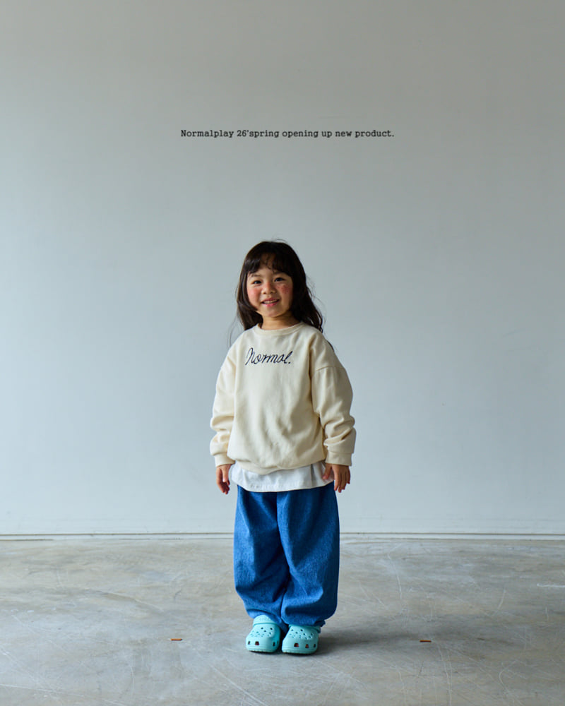 Normalplay - Korean Children Fashion - #toddlerclothing - Wave Embroidered Sweatshirt - 12