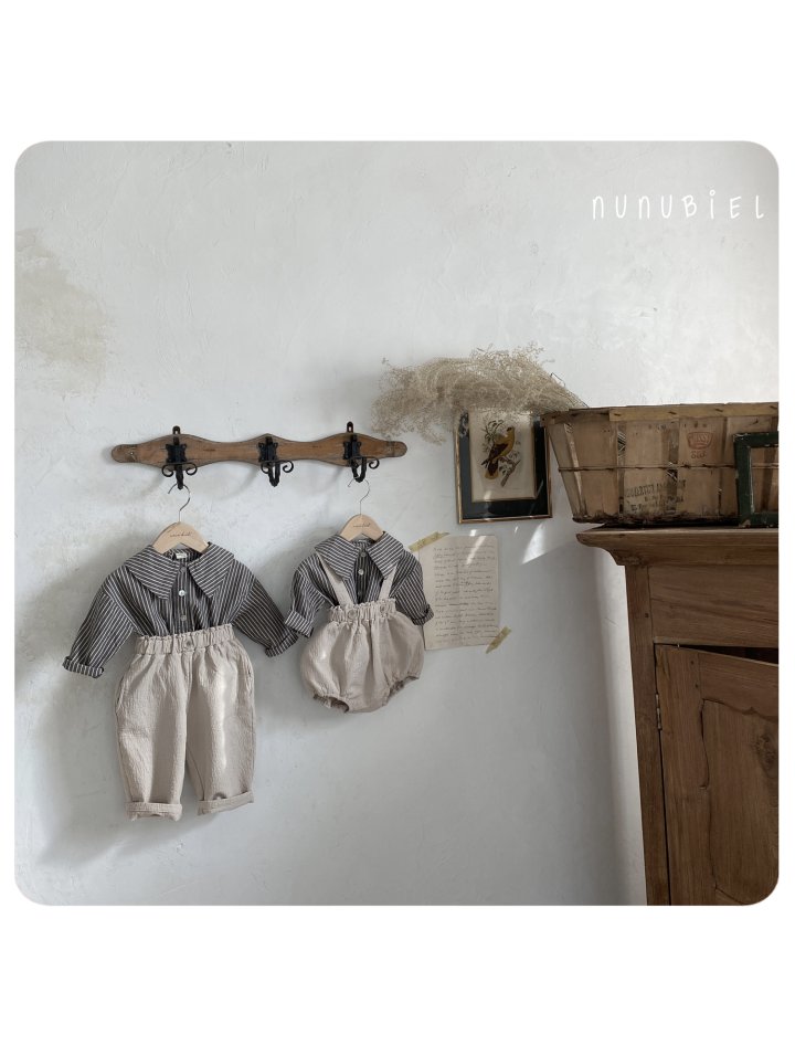 Nunubiel - Korean Baby Fashion - #babyoutfit - Stripe Shirt - 5