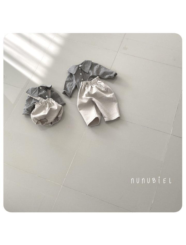 Nunubiel - Korean Baby Fashion - #babyoutfit - Stripe Shirt - 6