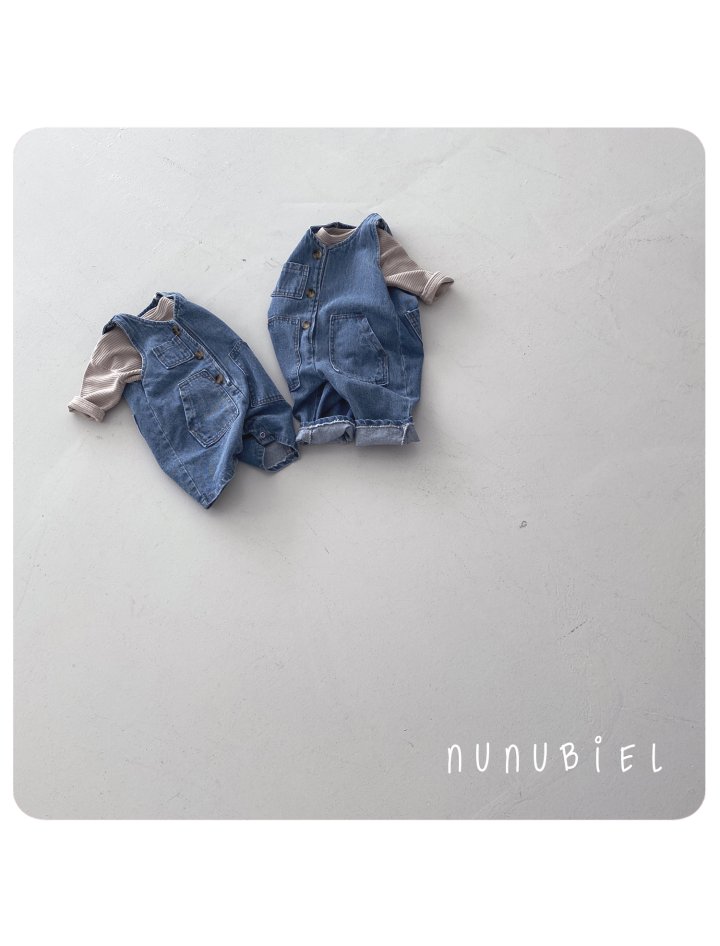 Nunubiel - Korean Baby Fashion - #babyoutfit - Denim Jumpsuit - 4
