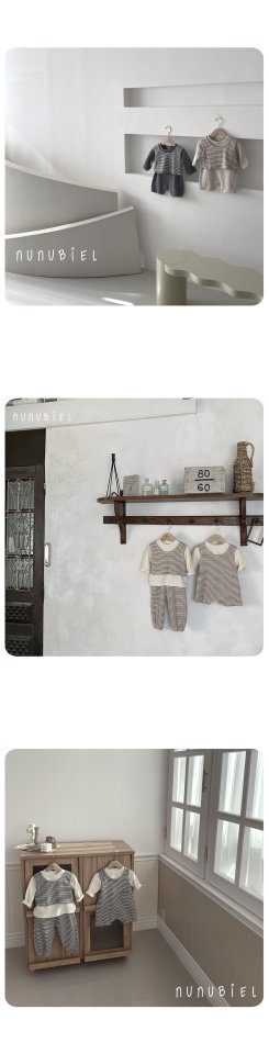 Nunubiel - Korean Baby Fashion - #babywear - Stripe Vest - 3