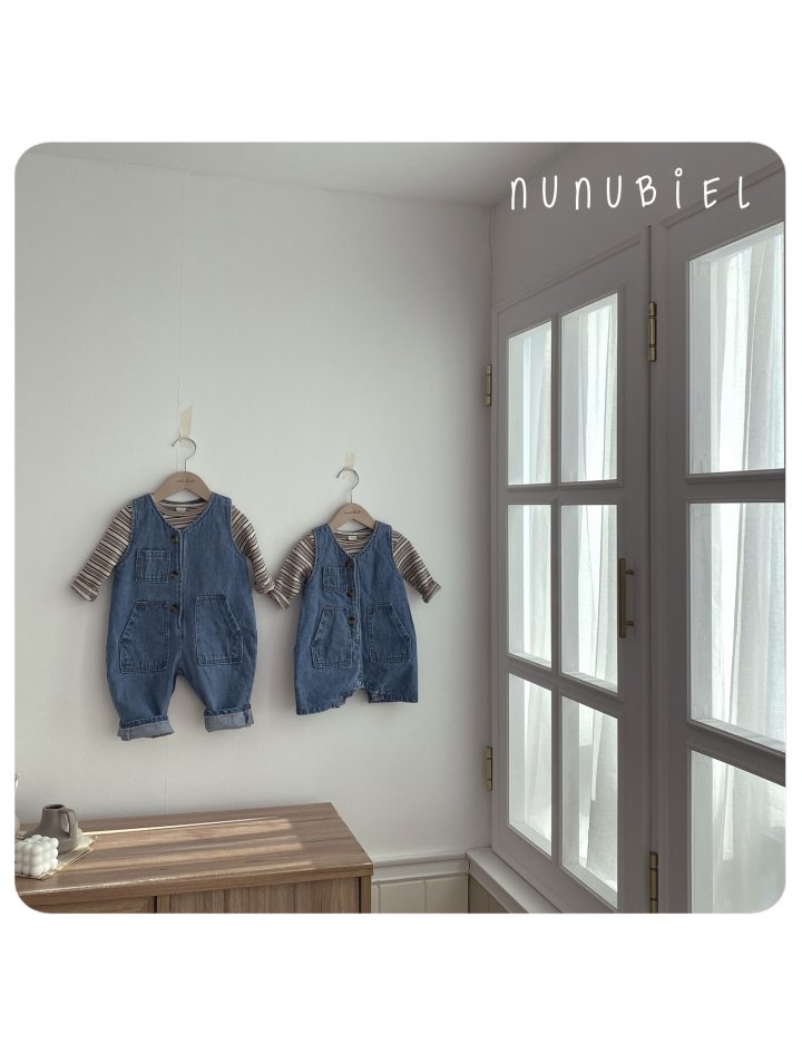 Nunubiel - Korean Baby Fashion - #onlinebabyboutique - Denim Jumpsuit - 6