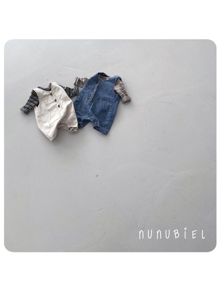Nunubiel - Korean Baby Fashion - #smilingbaby - Denim Romper - 7