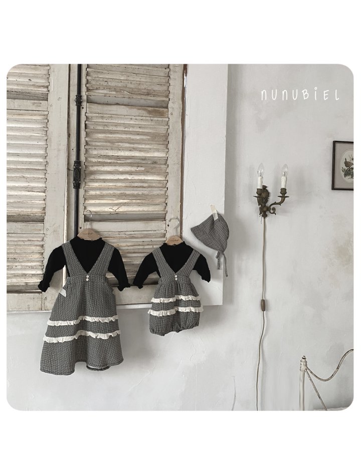 Nunubiel - Korean Baby Fashion - #onlinebabyshop - Gingham One-piece - 4