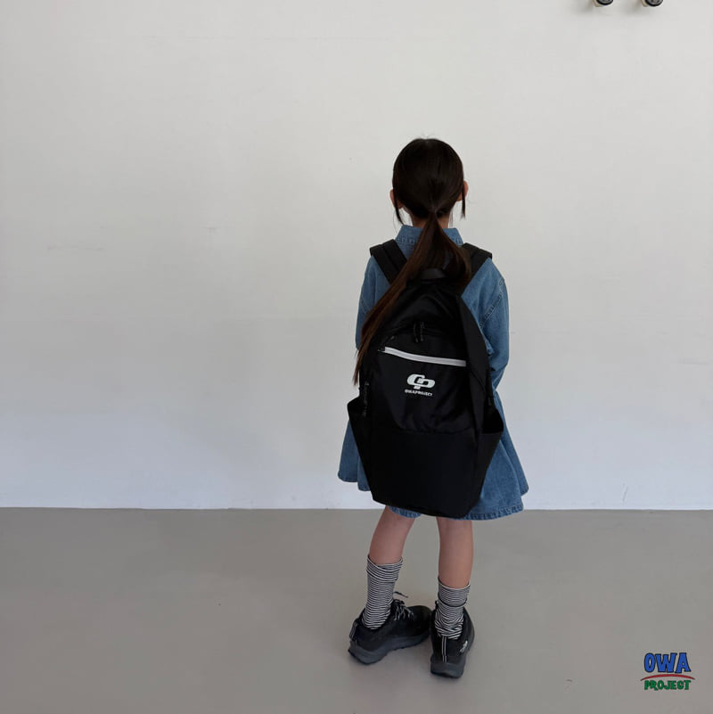 O Wa - Korean Children Fashion - #childrensboutique - Shirred Denim One-piece - 4