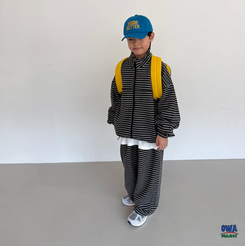 O Wa - Korean Children Fashion - #kidsshorts - Stripe Jacket - 10