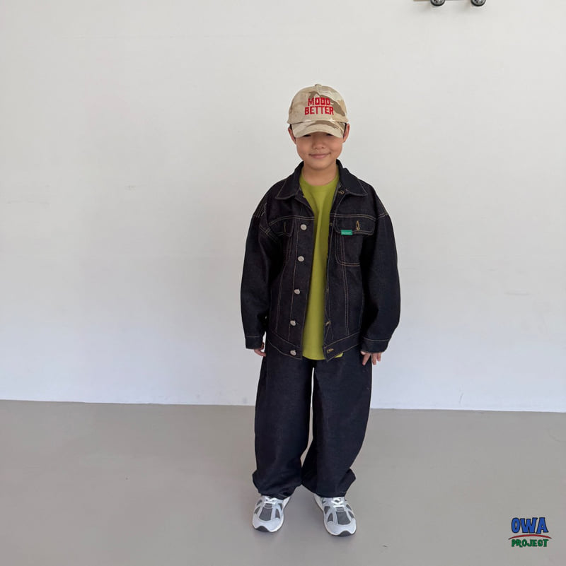 O Wa - Korean Children Fashion - #littlefashionista - Stitch Denim Jacket - 7