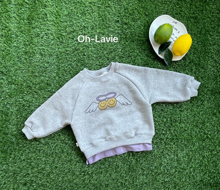 Oh lavie - Korean Children Fashion - #Kfashion4kids - Angel Smile Layered Sweatshirt - 2