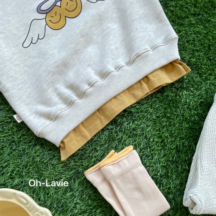 Oh lavie - Korean Children Fashion - #childofig - Angel Smile Layered Sweatshirt - 7