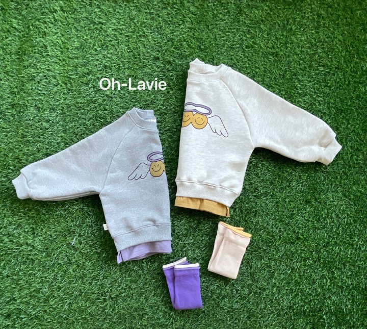 Oh lavie - Korean Children Fashion - #childofig - Angel Smile Layered Sweatshirt - 8