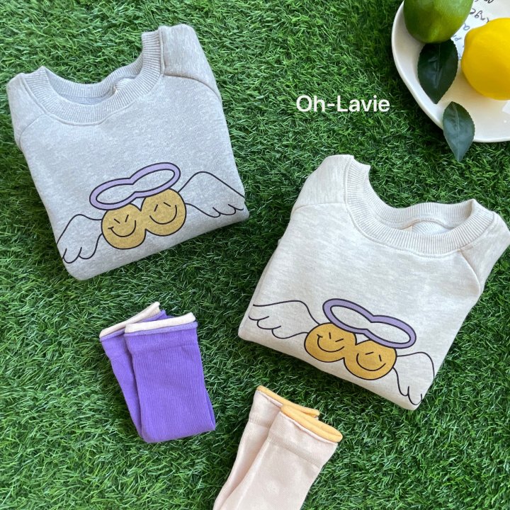 Oh lavie - Korean Children Fashion - #childrensboutique - Angel Smile Layered Sweatshirt - 9