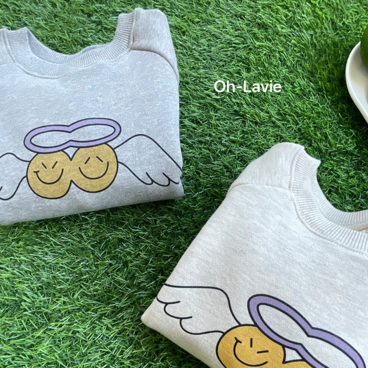 Oh lavie - Korean Children Fashion - #designkidswear - Angel Smile Layered Sweatshirt - 10