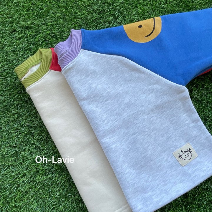 Oh lavie - Korean Children Fashion - #fashionkids - Smile Raglan Sweatshirt - 10