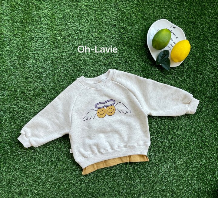 Oh lavie - Korean Children Fashion - #littlefashionista - Angel Smile Layered Sweatshirt - 3