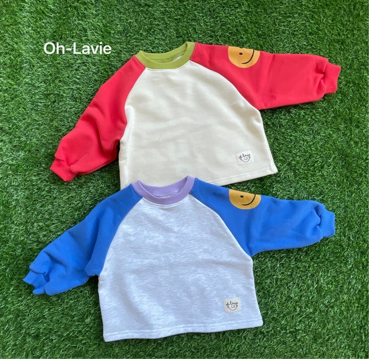 Oh lavie - Korean Children Fashion - #littlefashionista - Smile Raglan Sweatshirt