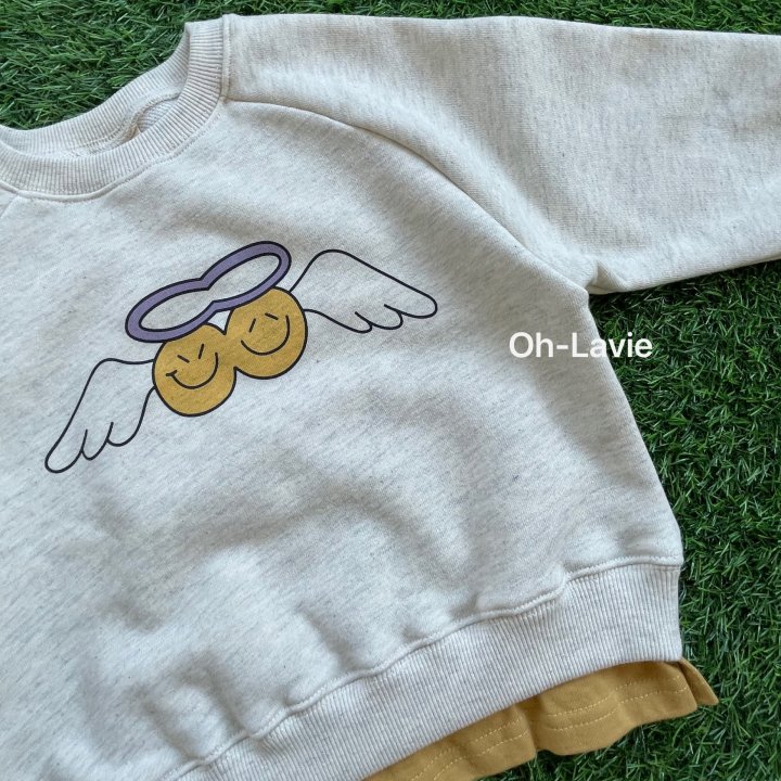 Oh lavie - Korean Children Fashion - #littlefashionista - Angel Smile Layered Sweatshirt - 4