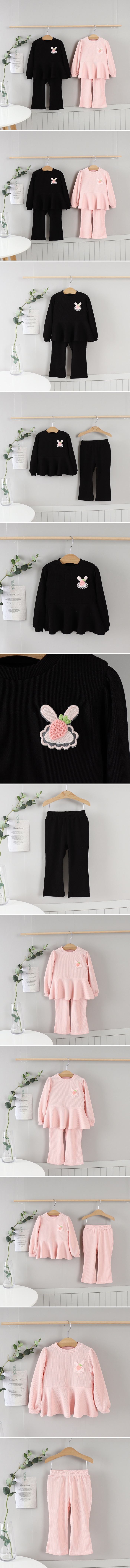 Olive denim - Korean Children Fashion - #childofig - Cozy Ribbed Top Bottom Set