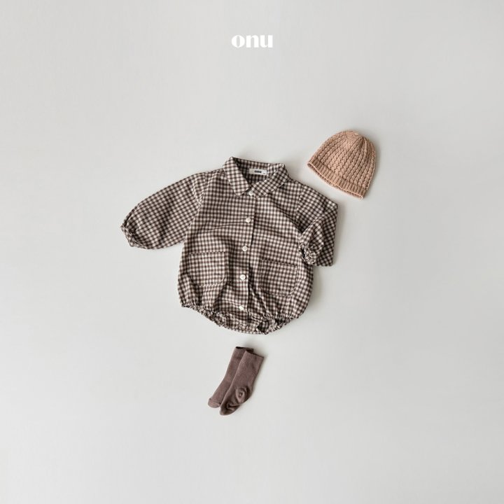 Onu - Korean Baby Fashion - #babyboutique - Bebe Check Suit - 7