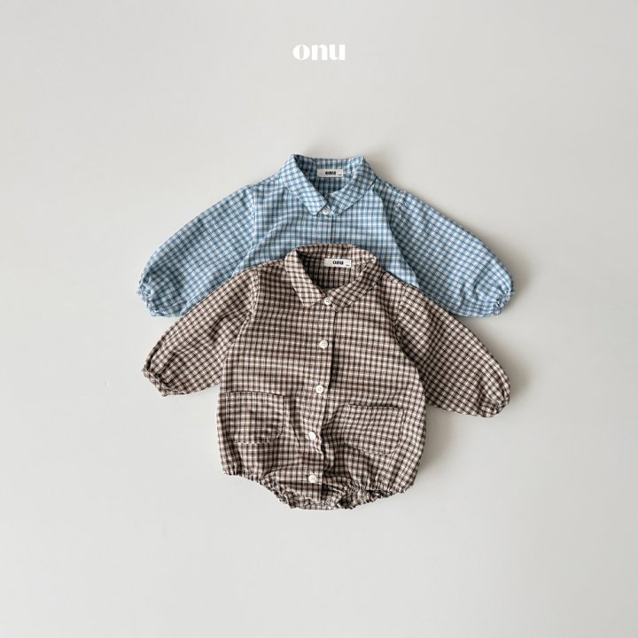 Onu - Korean Baby Fashion - #babyoutfit - Bebe Check Suit