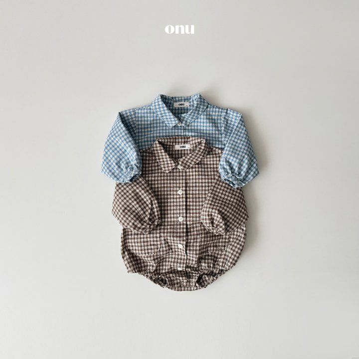 Onu - Korean Baby Fashion - #onlinebabyshop - Bebe Check Suit - 5