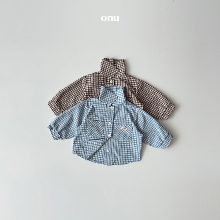 Onu - Korean Children Fashion - #Kfashion4kids - Check Shirt
