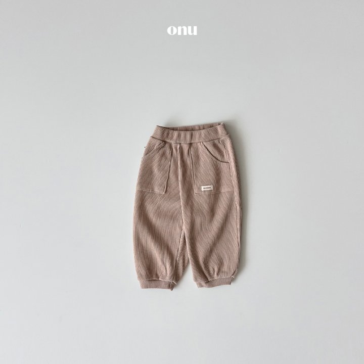 Onu - Korean Children Fashion - #stylishchildhood - Waffle Jogger Pants - 4
