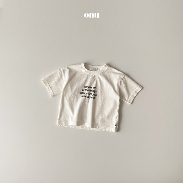 Onu - Korean Children Fashion - #childofig - Lettering Short Sleeve Tee - 2