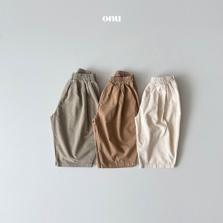 Onu - Korean Children Fashion - #childrensboutique - Twill Pleated Pants