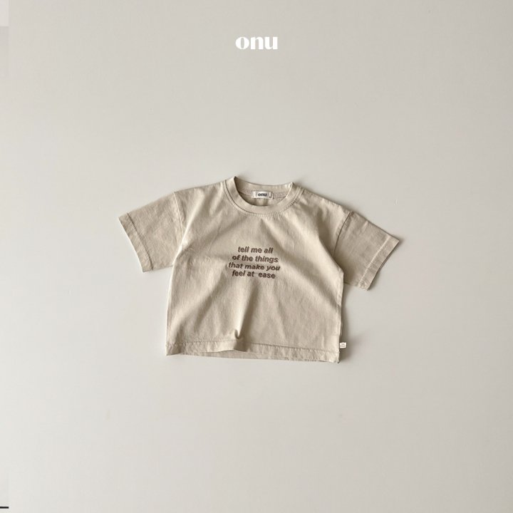Onu - Korean Children Fashion - #childrensboutique - Lettering Short Sleeve Tee - 3