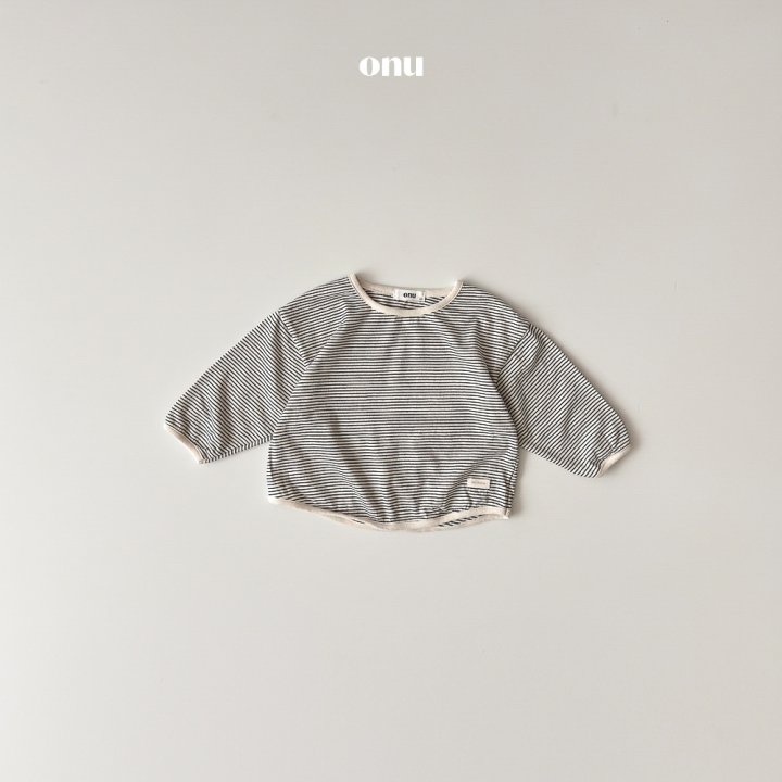 Onu - Korean Children Fashion - #childofig - Stripe Binding Tee - 4