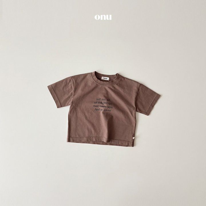 Onu - Korean Children Fashion - #childrensboutique - Lettering Short Sleeve Tee - 4