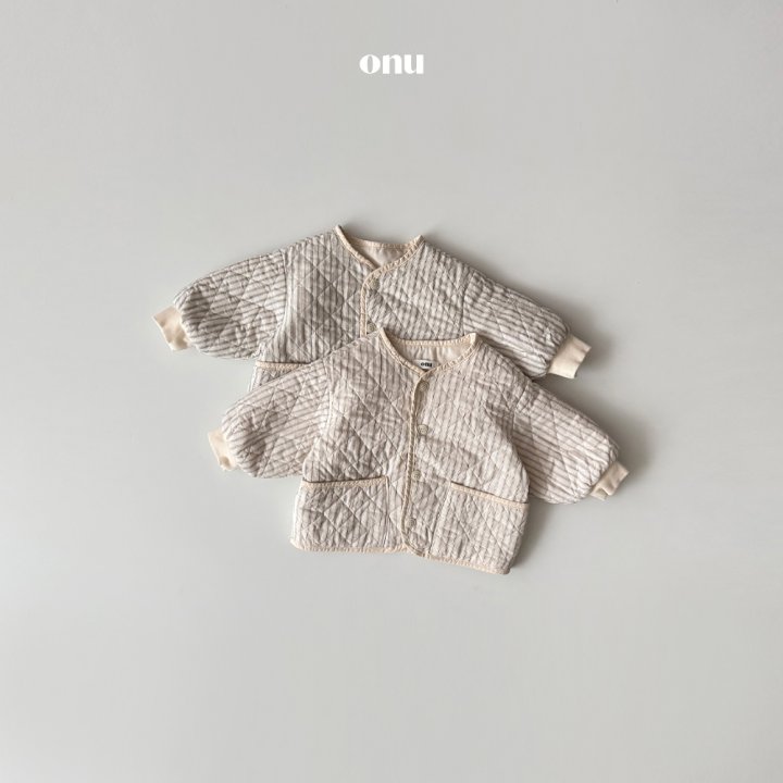 Onu - Korean Children Fashion - #discoveringself - Striped Quilted Jumper