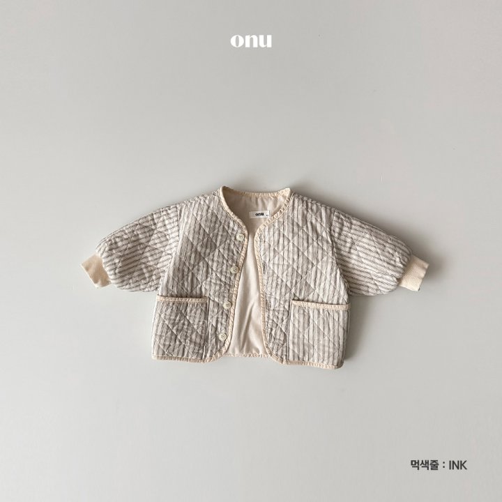Onu - Korean Children Fashion - #fashionkids - Striped Quilted Jumper - 2