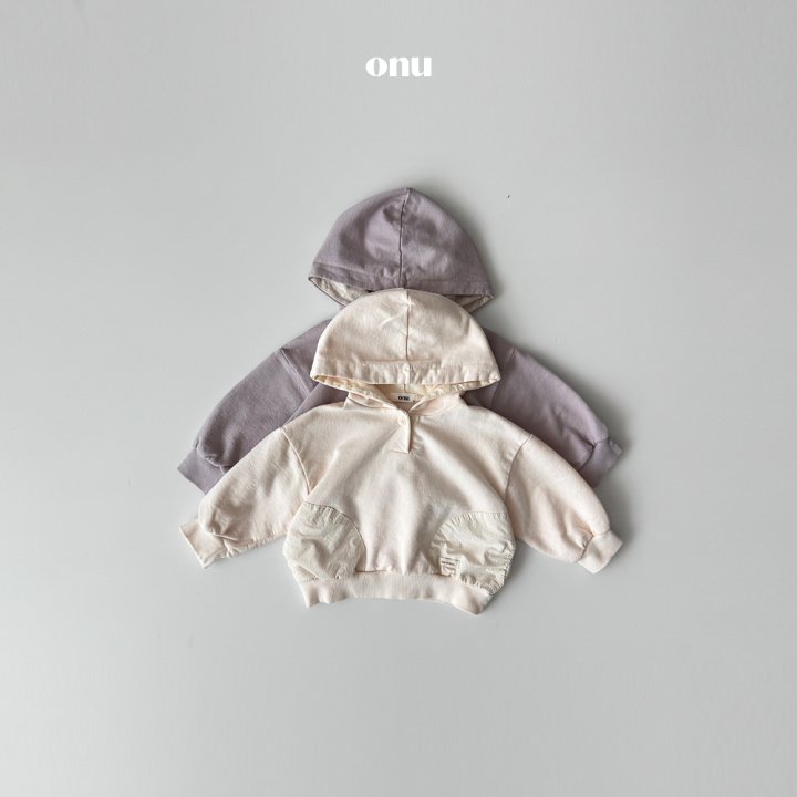 Onu - Korean Children Fashion - #fashionkids - Pocket Hoodie Sweatshirt