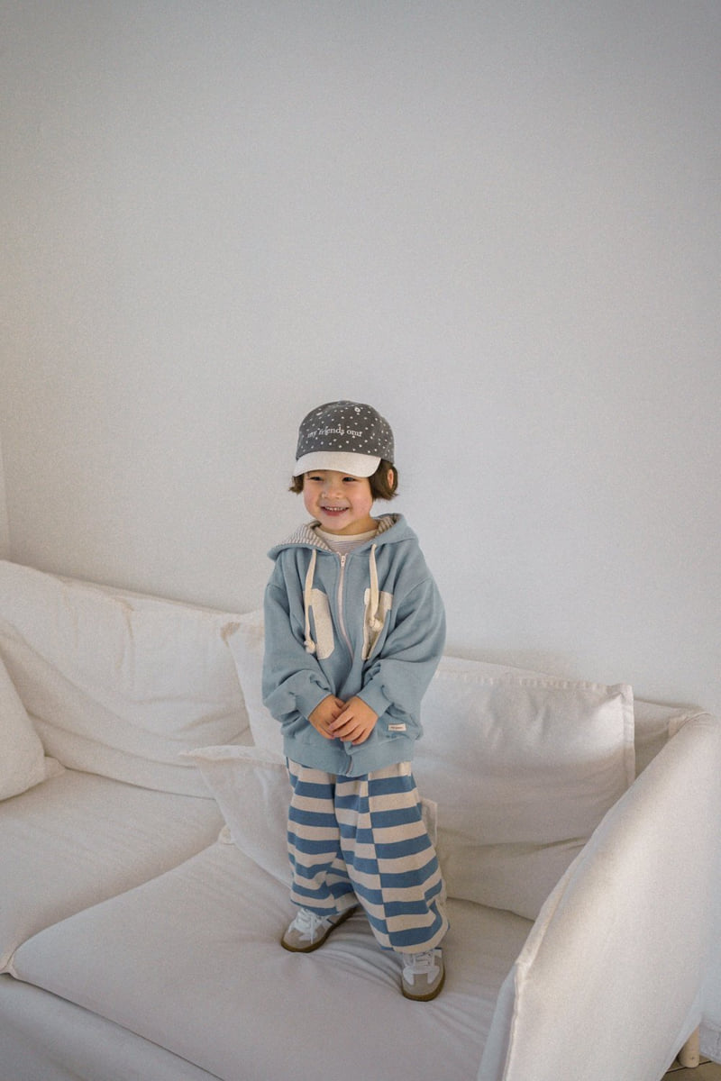 Onu - Korean Children Fashion - #kidsshorts - Onu Patch Hoodie Zip-Up - 8