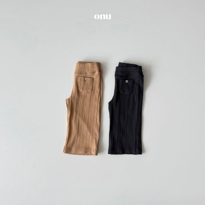 Onu - Korean Children Fashion - #kidsshorts - Cheese Ribbed Pants - 4