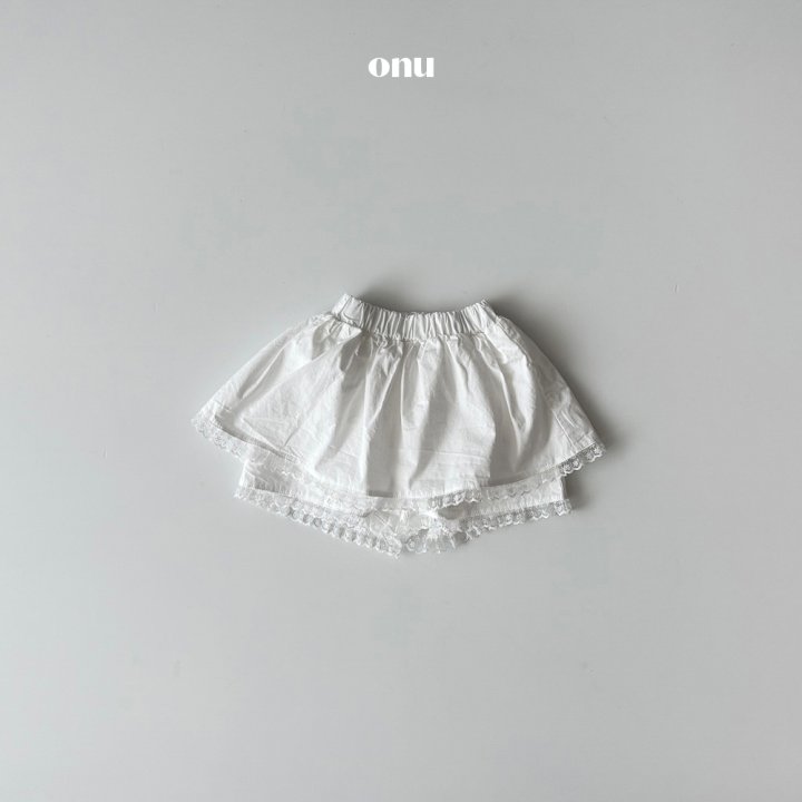 Onu - Korean Children Fashion - #kidsstore - Petite Lace Skirt - 2