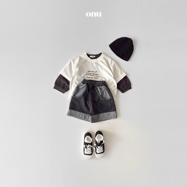 Onu - Korean Children Fashion - #kidsstore - Lettering Short Sleeve Tee - 8