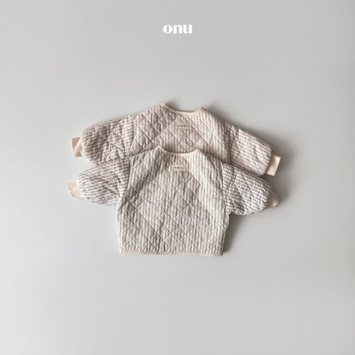 Onu - Korean Children Fashion - #kidzfashiontrend - Striped Quilted Jumper - 5