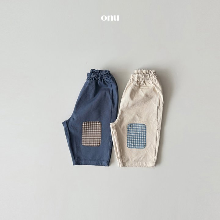 Onu - Korean Children Fashion - #kidzfashiontrend - Check Patch Pants
