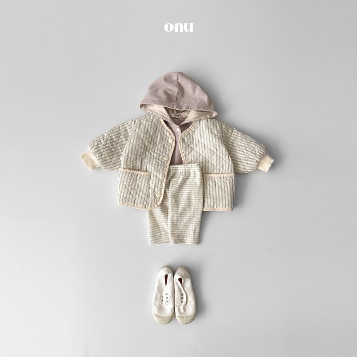 Onu - Korean Children Fashion - #littlefashionista - Striped Quilted Jumper - 7