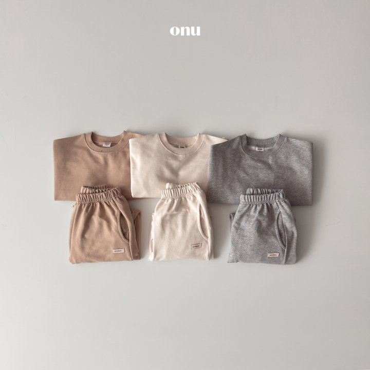 Onu - Korean Children Fashion - #littlefashionista - Label Top Bottom Set