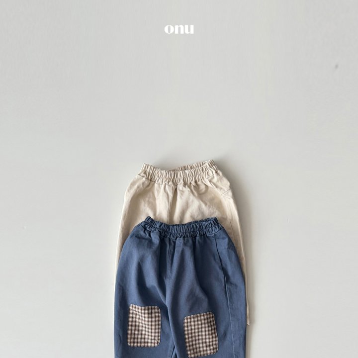 Onu - Korean Children Fashion - #littlefashionista - Check Patch Pants - 4