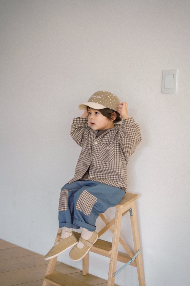 Onu - Korean Children Fashion - #stylishchildhood - Check Patch Pants - 9